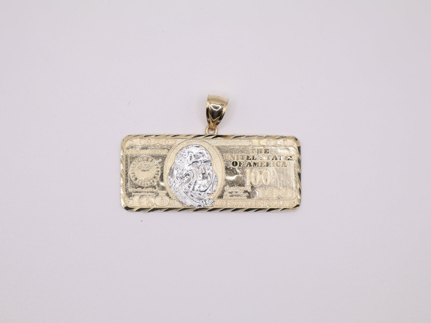 10.5g 1.75in, 1.59mm 100 Dollar Bill Charm
