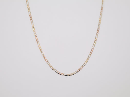 3.8g 18in, 2.5mm Figaro Necklace
