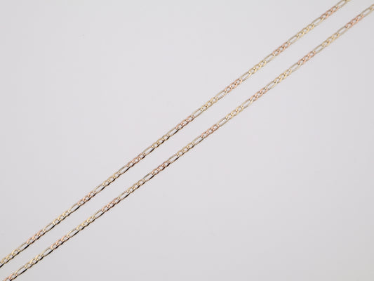 3.8g 18in, 2.5mm Figaro Necklace