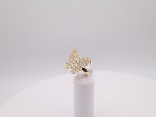 5.3g Size 7.25, 2.16mm Stone White Butterfly Ring