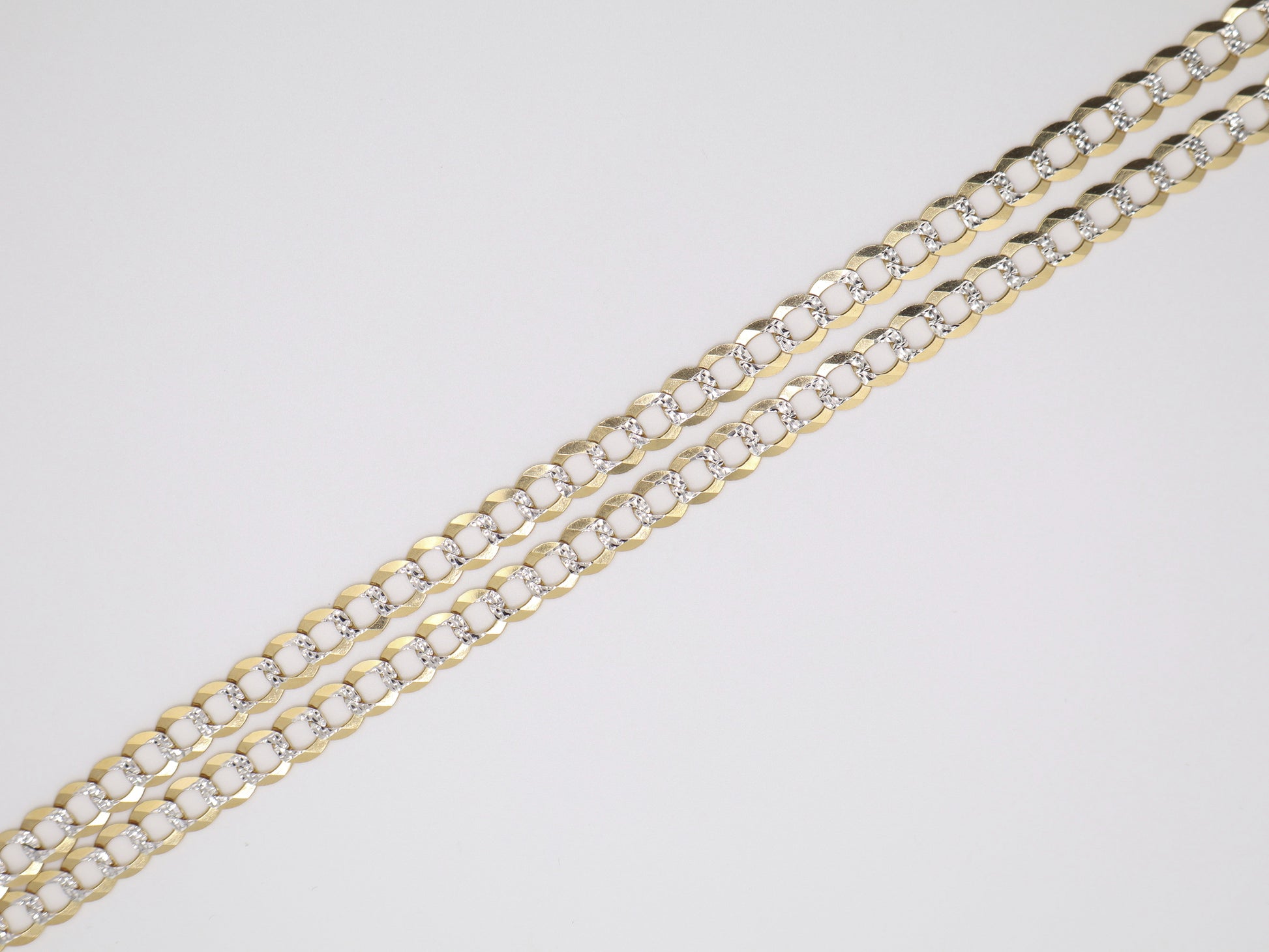 24" 8mm Diamond Cut Cuban Necklace