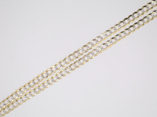 24" 8mm Diamond Cut Cuban Necklace