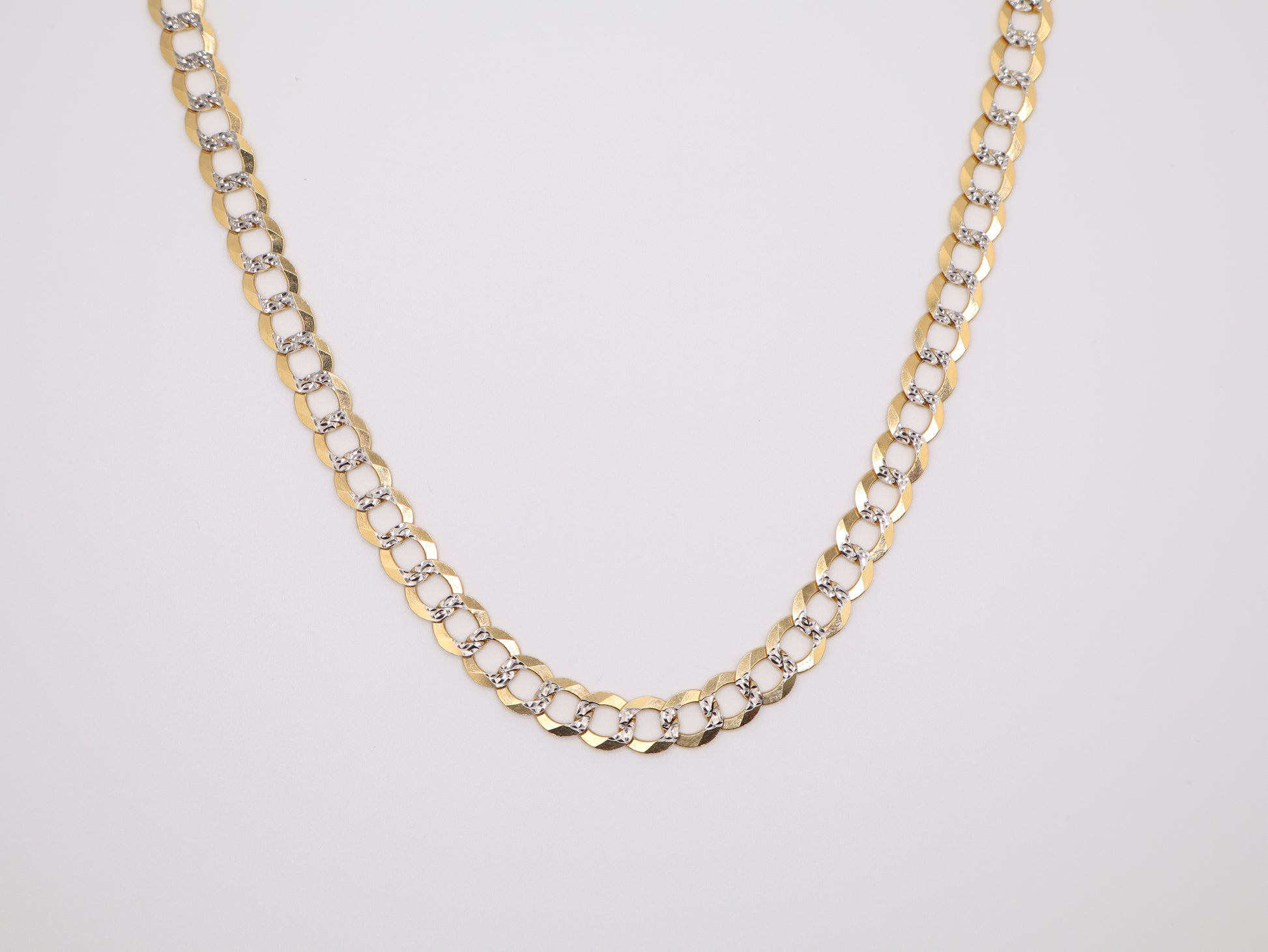24" 8mm Diamond Cut Cuban Necklace