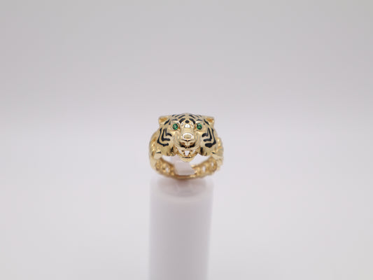 Size 8.5, 5.9mm, Tiger Ring