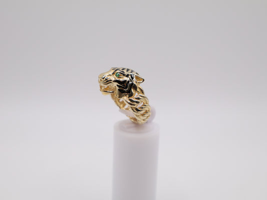 Size 8.5, 5.9mm, Tiger Ring