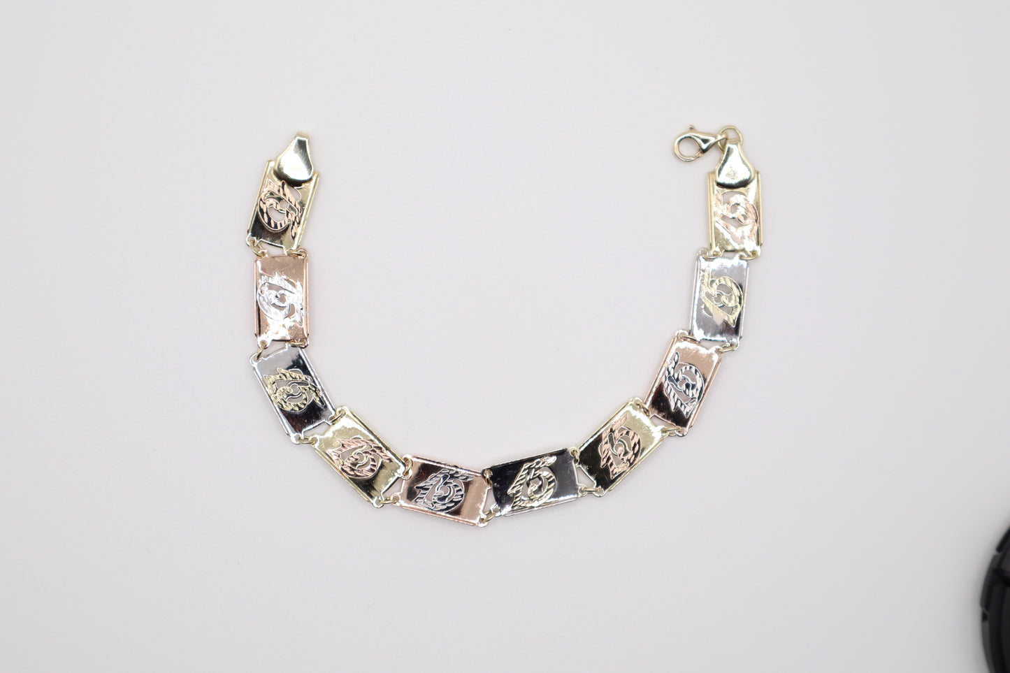7.5" 8.8mm Tri-Color Quinceanera Bracelet
