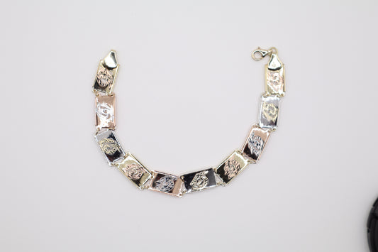 7.5" 8.8mm Tri-Color Quinceanera Bracelet