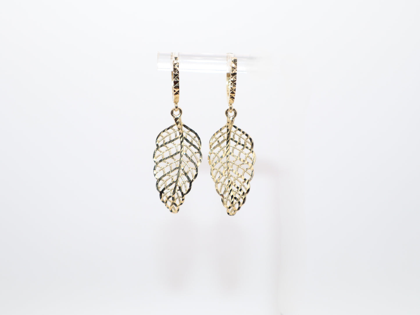 1.75in, Contemporary Leaf Earrings