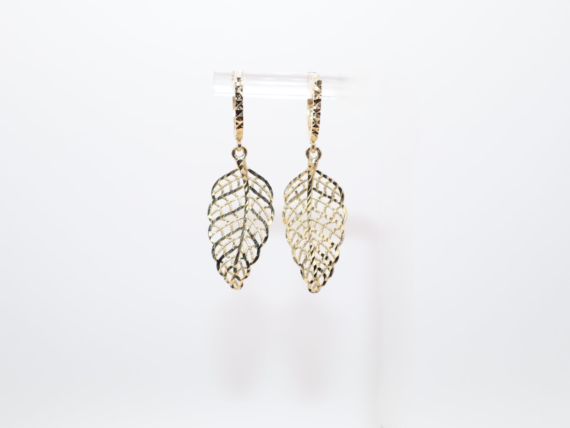 1.75in, Contemporary Leaf Earrings