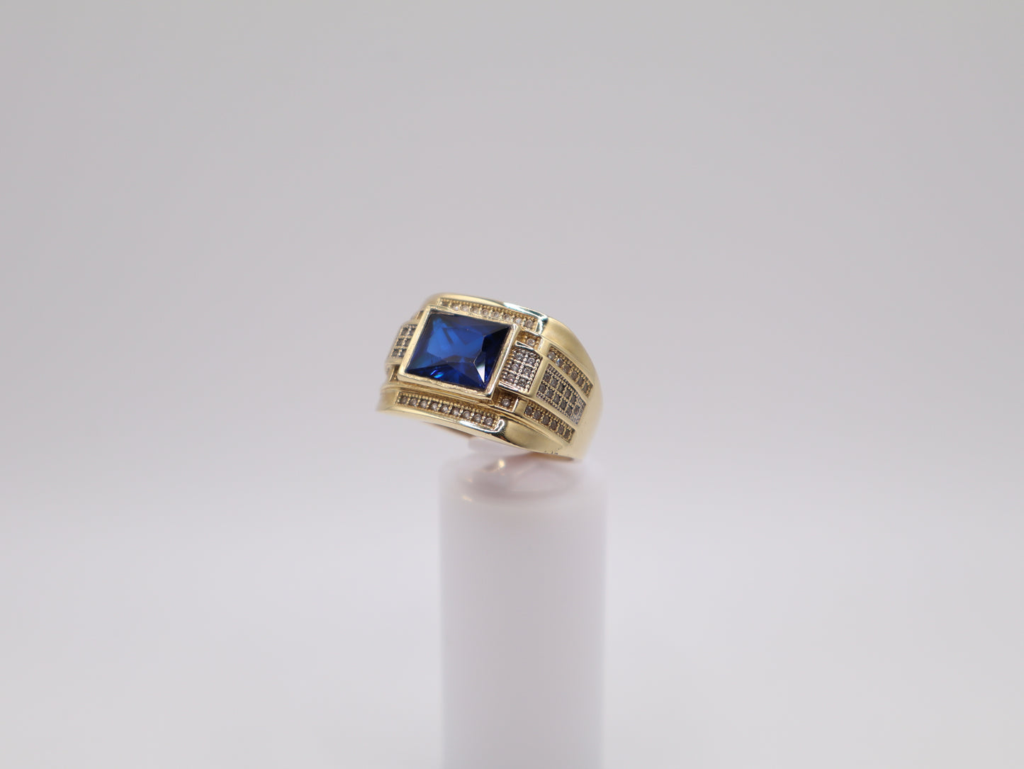 Size 11, 3mm Blue Stone Ring