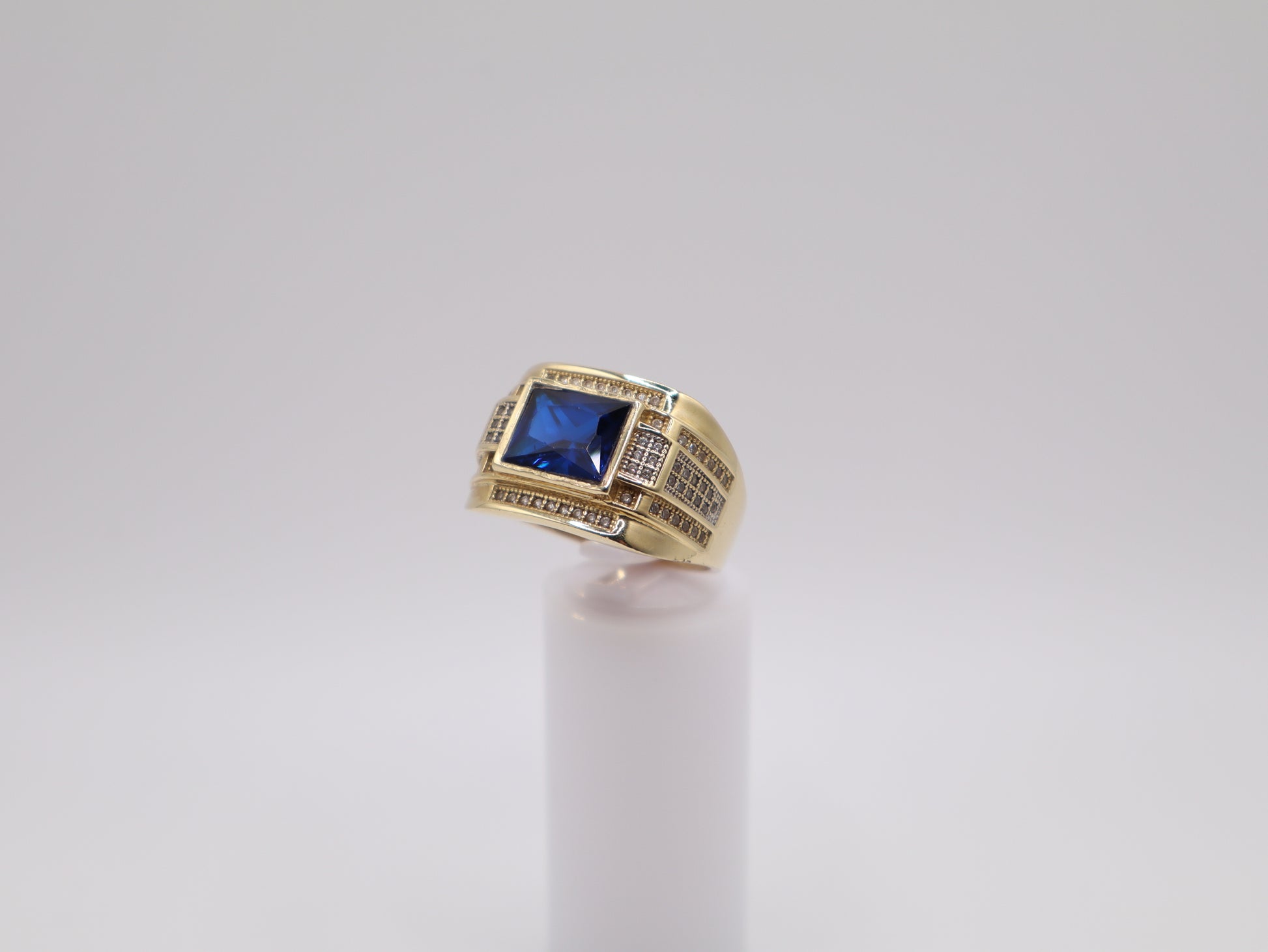 Size 11, 3mm Blue Stone Ring