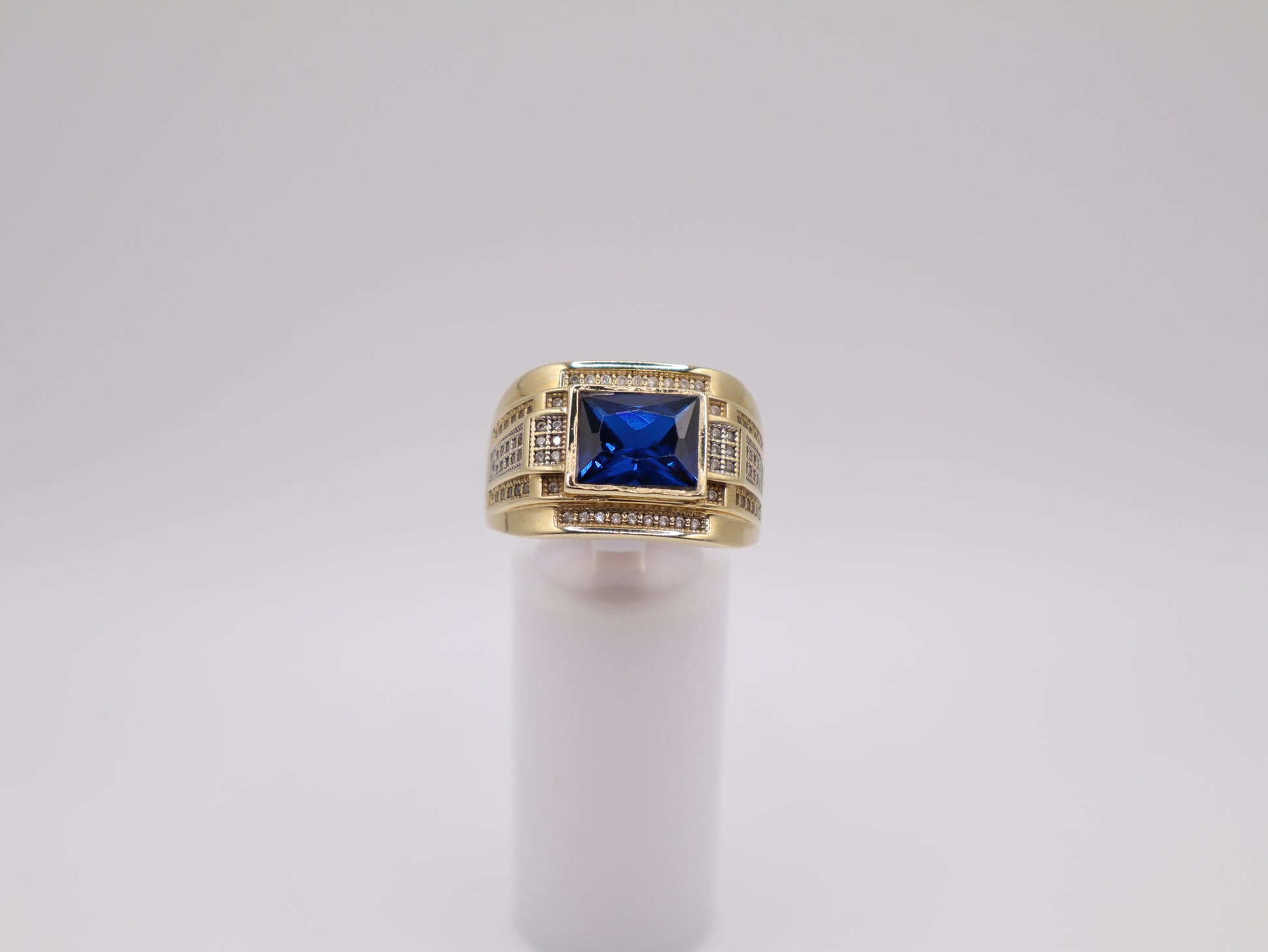 Size 11, 3mm Blue Stone Ring