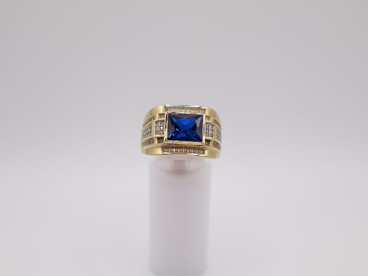 Size 11, 3mm Blue Stone Ring