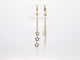 3in, Tri-Color Star Dangle Earrings