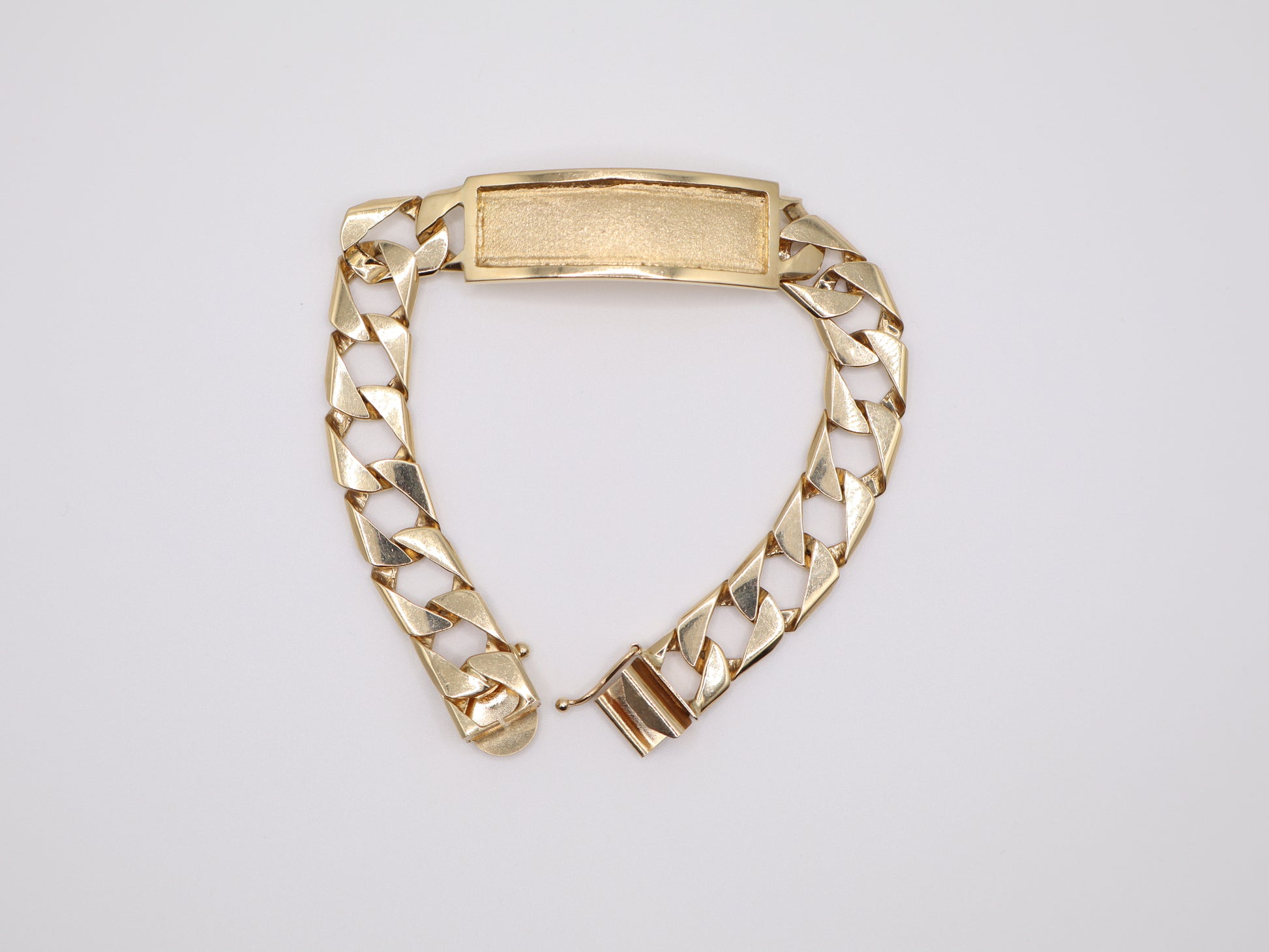 8.75" 12.16mm Engravable Plate Bracelet