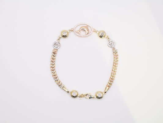 7" 12mm Dolphin Bracelet