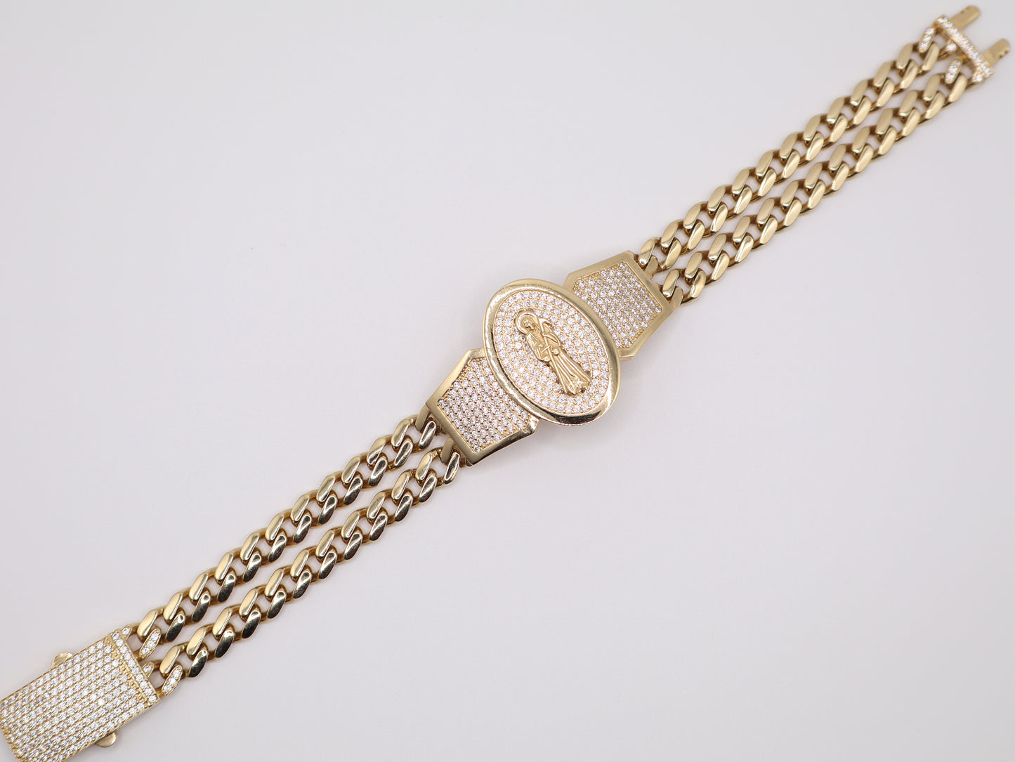 8.5" 13.4mm San Judas Plate Bracelet