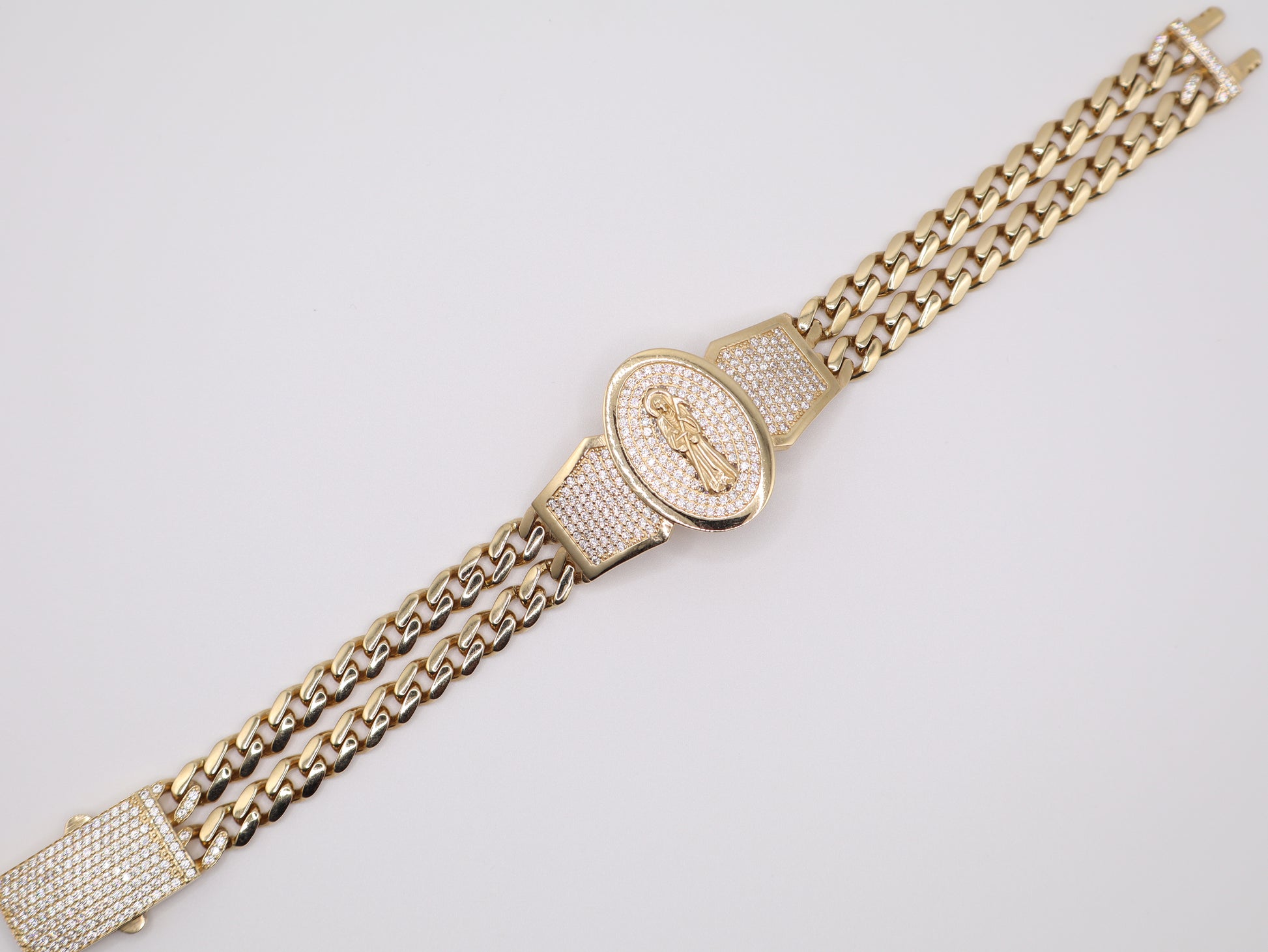 8.5" 13.4mm San Judas Plate Bracelet