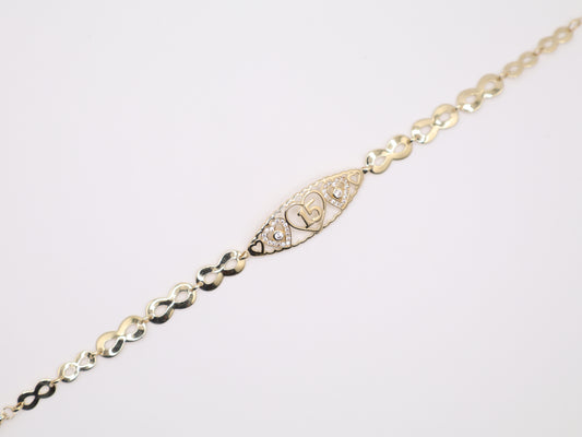 7" 12mm Quinceañera Bracelet
