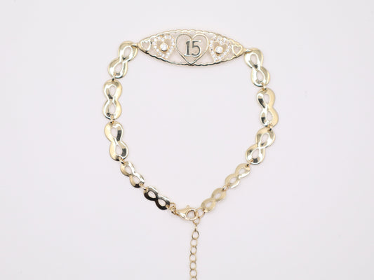7" 12mm Quinceañera Bracelet