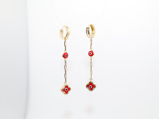 2" 9.4mm Evil Eye Earings