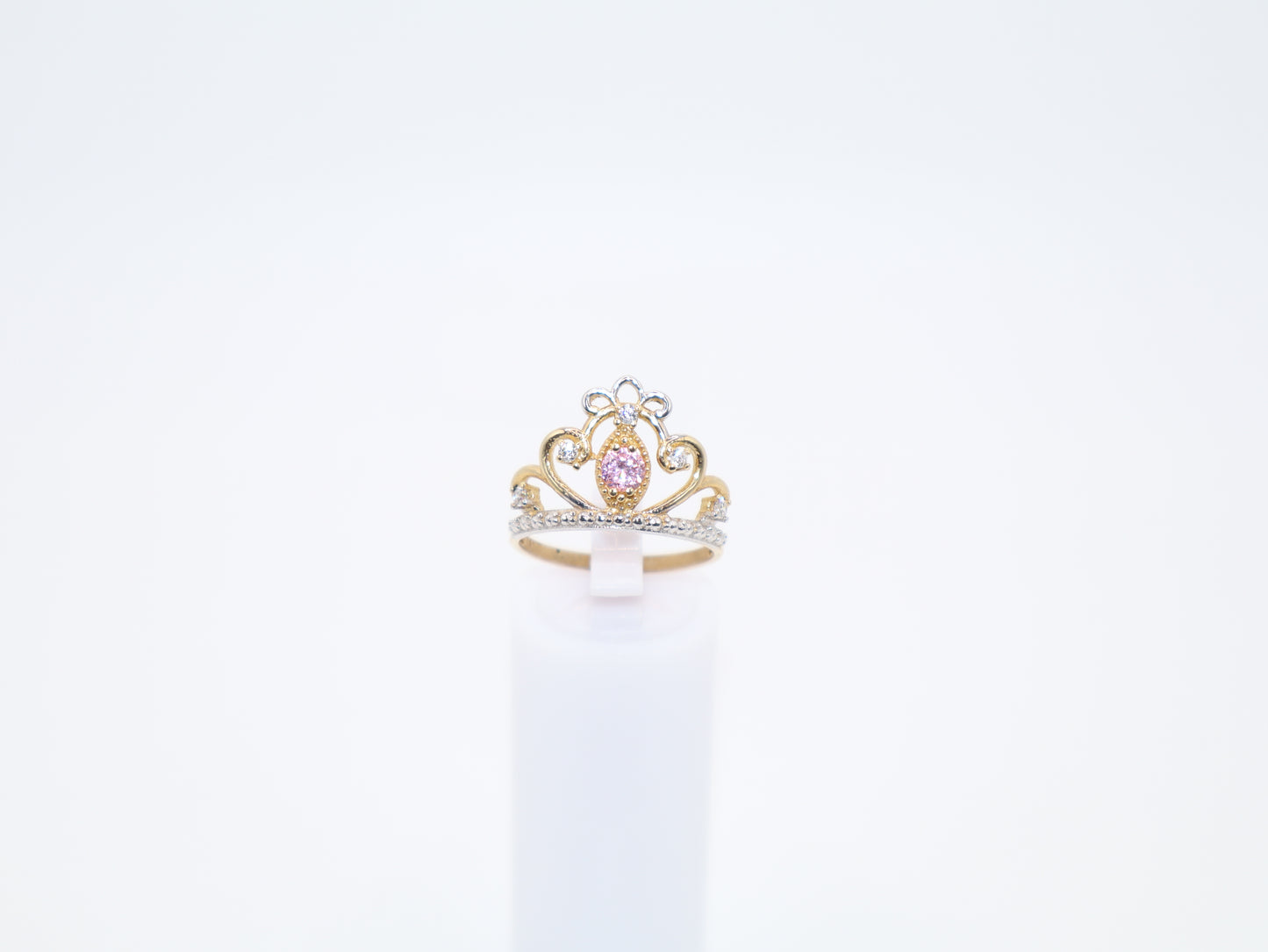 2.9g Size 7.25, 1.78mm Pink Stone Ring