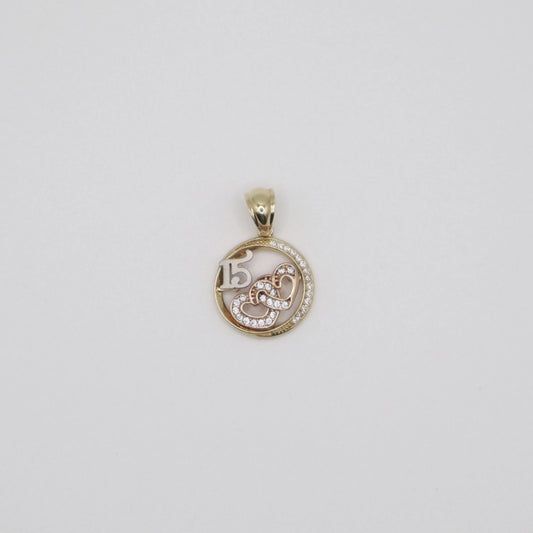 Encircled Heart Quinceanera Charm