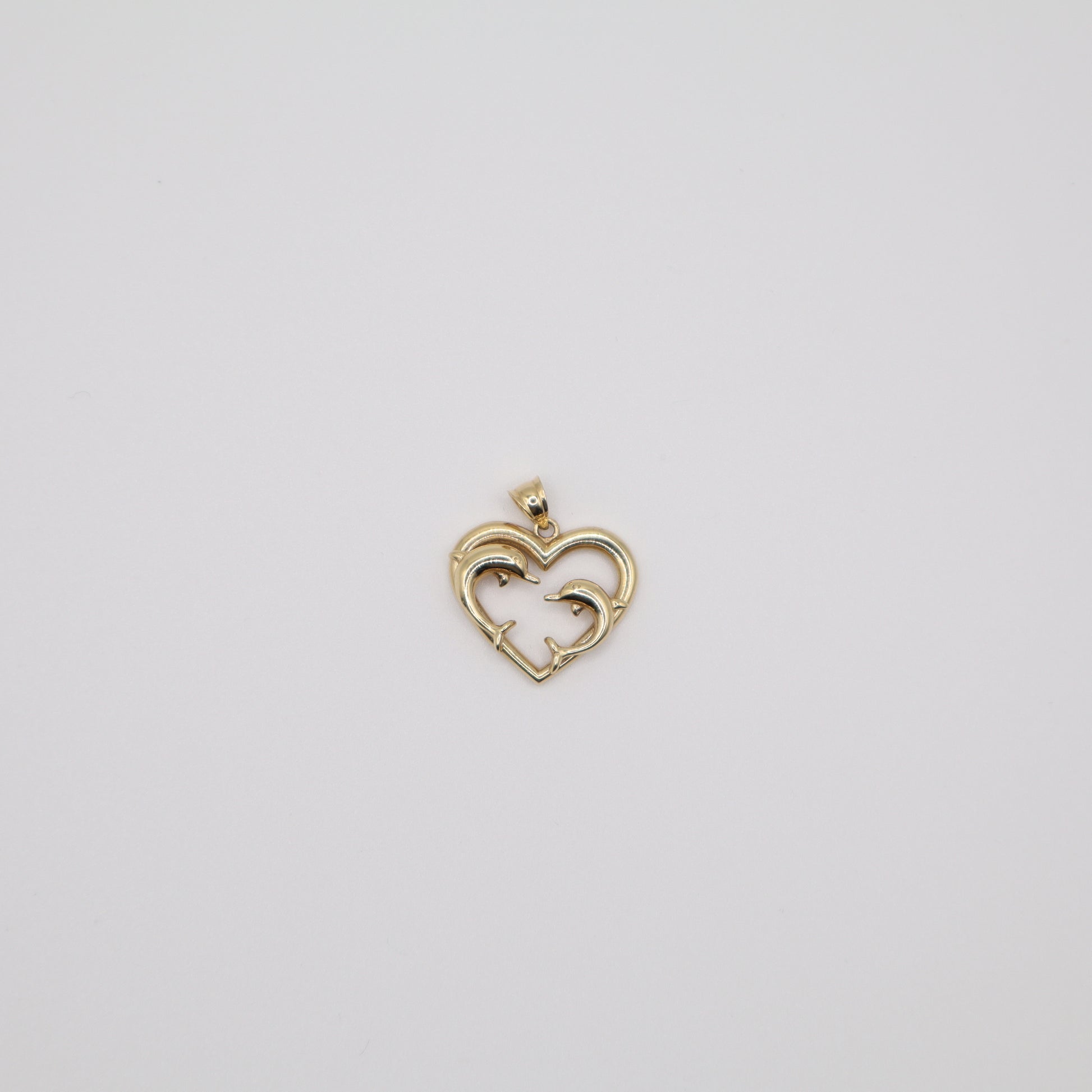 Dolphin Heart Charm