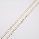 24" 4.3mm Floral-Star Tri-Color Necklace
