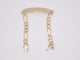 8.25" 8.28mm Engravable Plate Figaro Bracelet