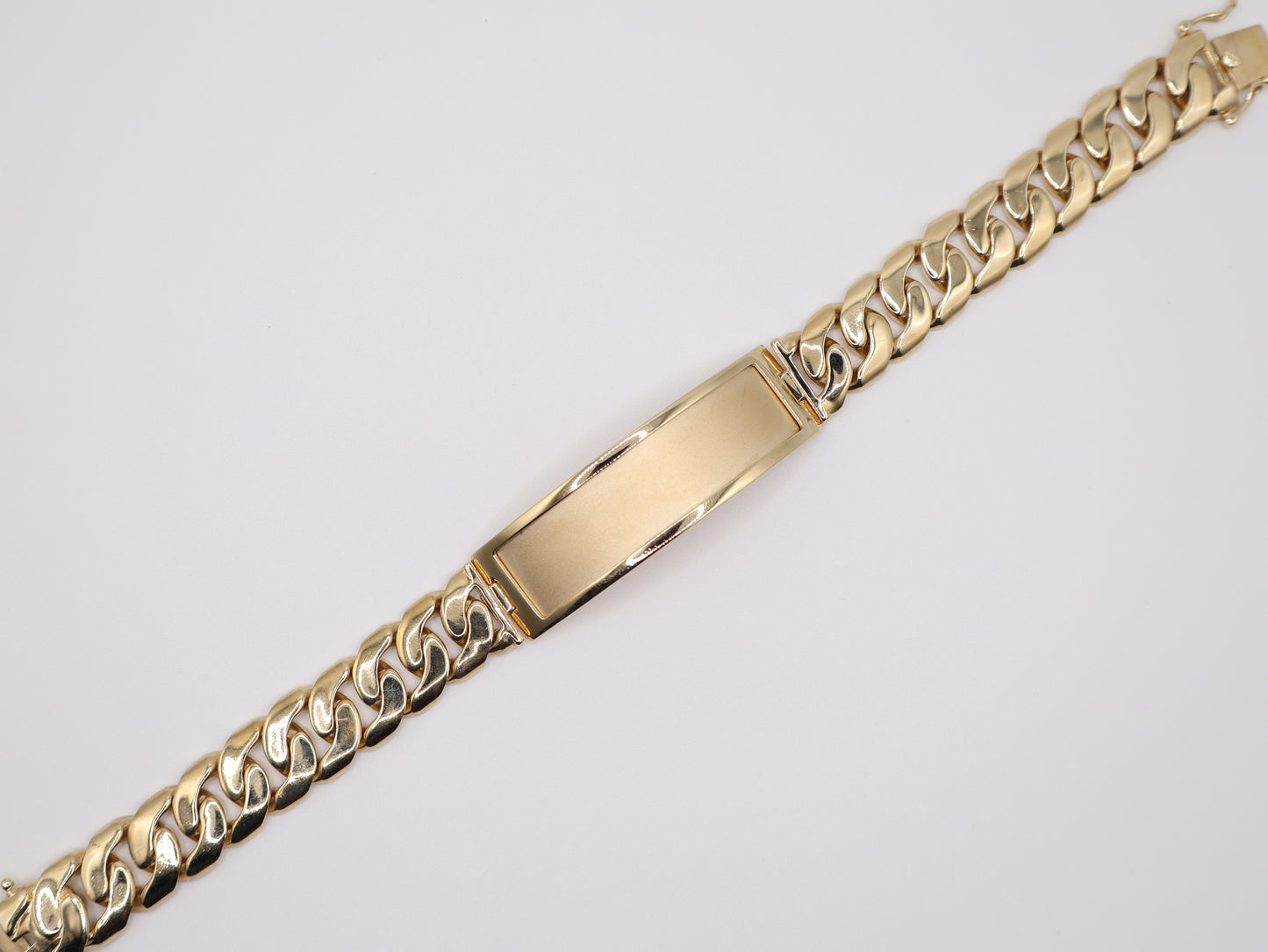 8.5" 13.77mm Engravable Plate Cuban Bracelet