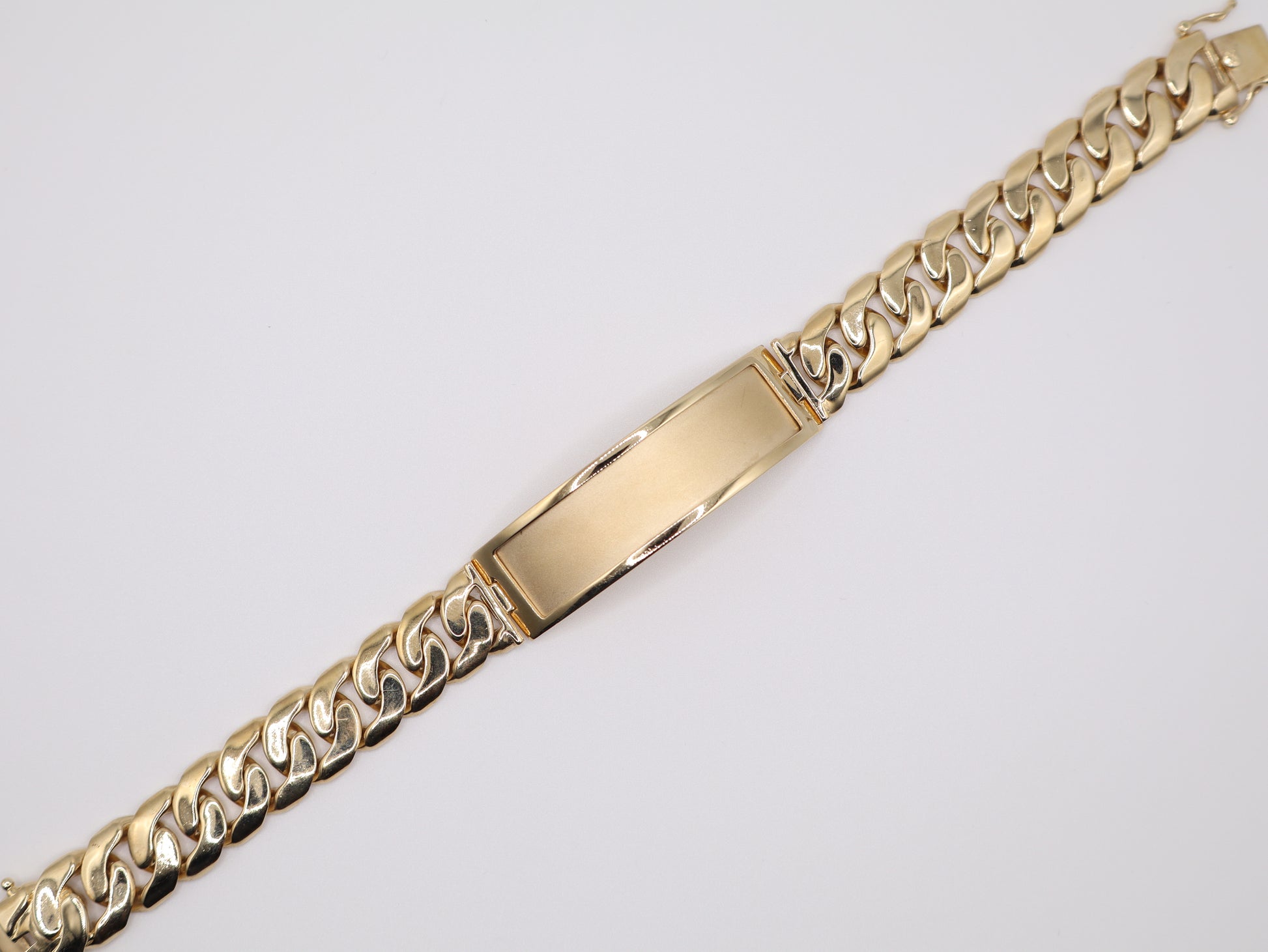 8.5" 13.77mm Engravable Plate Cuban Bracelet