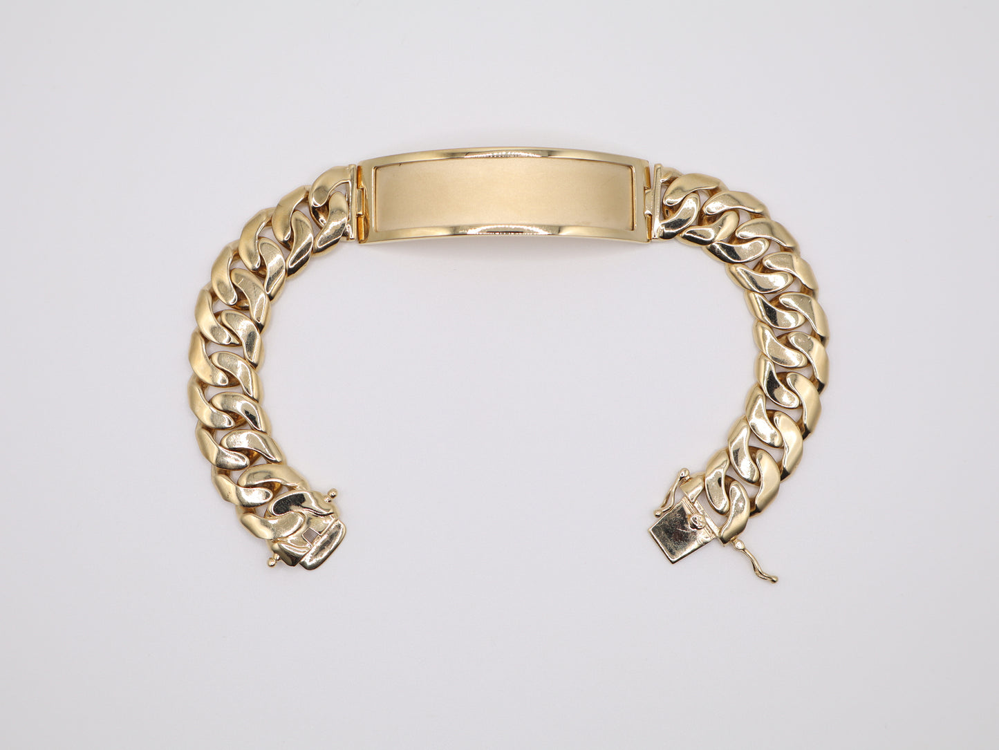 8.5" 13.77mm Engravable Plate Cuban Bracelet