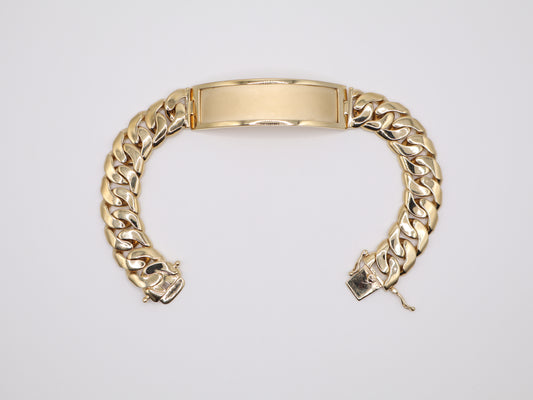8.5" 13.77mm Engravable Plate Cuban Bracelet
