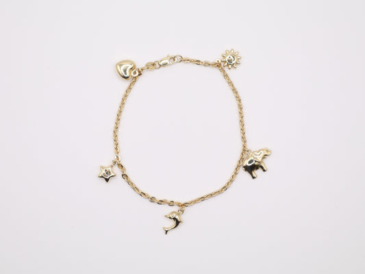 7" 8mm Lucky-Charm Bracelet