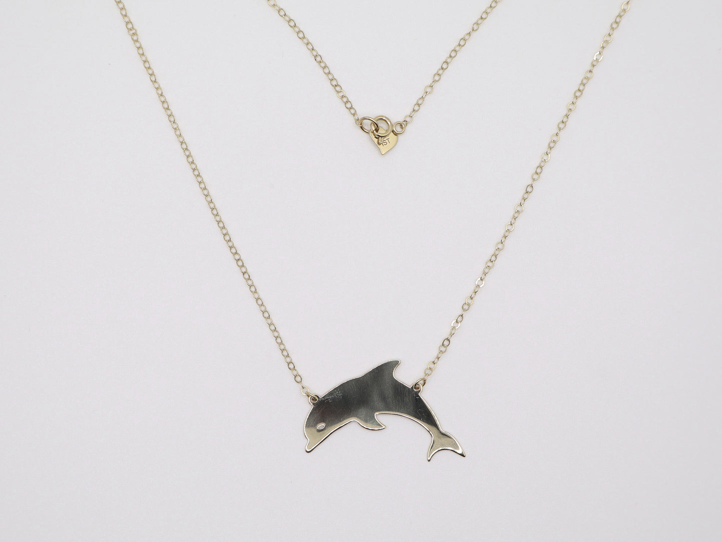 16in, 1mm Dolphin Necklace