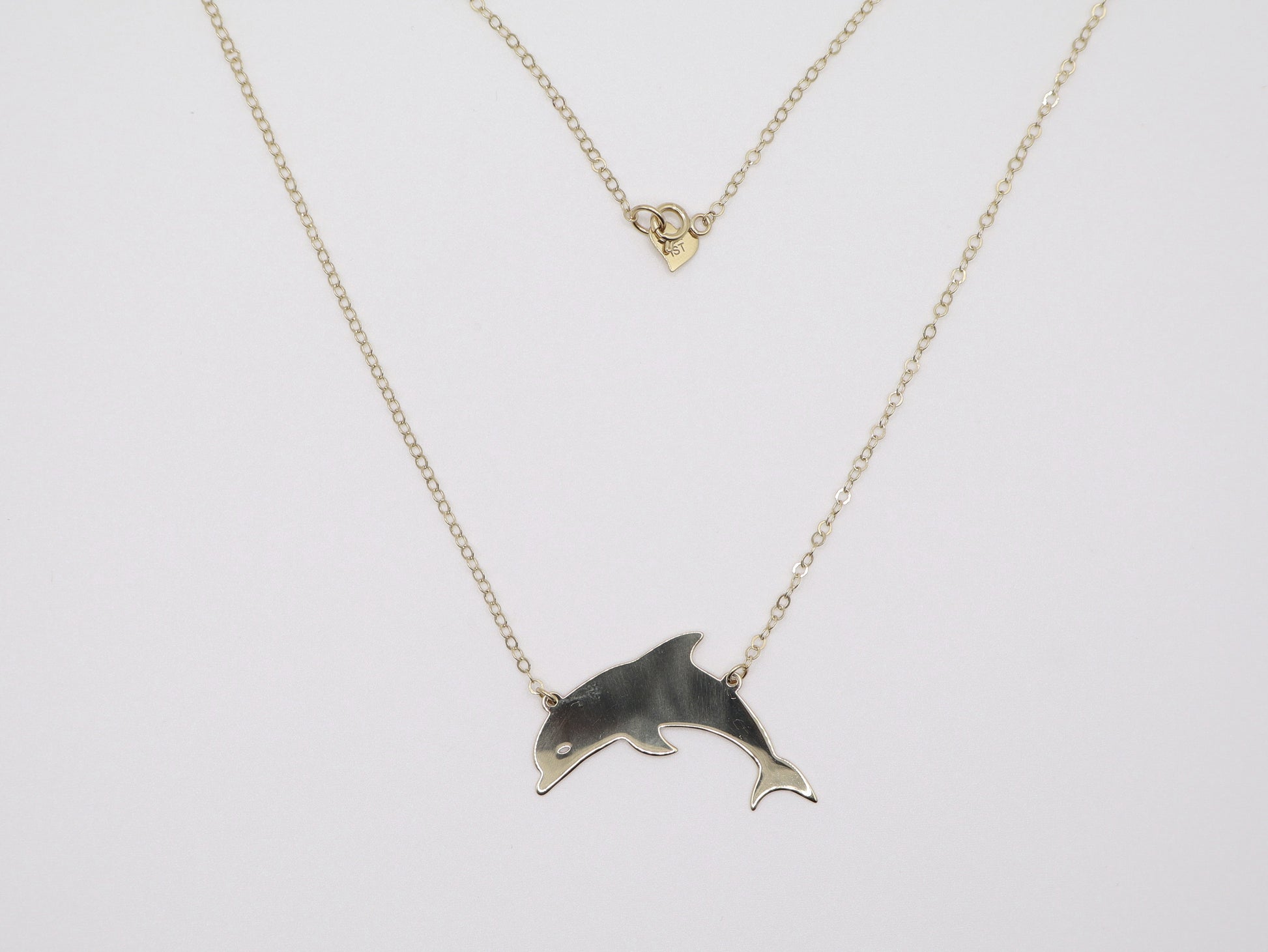 16in, 1mm Dolphin Necklace