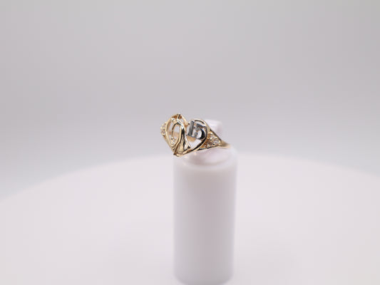 2.5g Size 8.75, 1.8mm Two-tone Quinceañera Ring