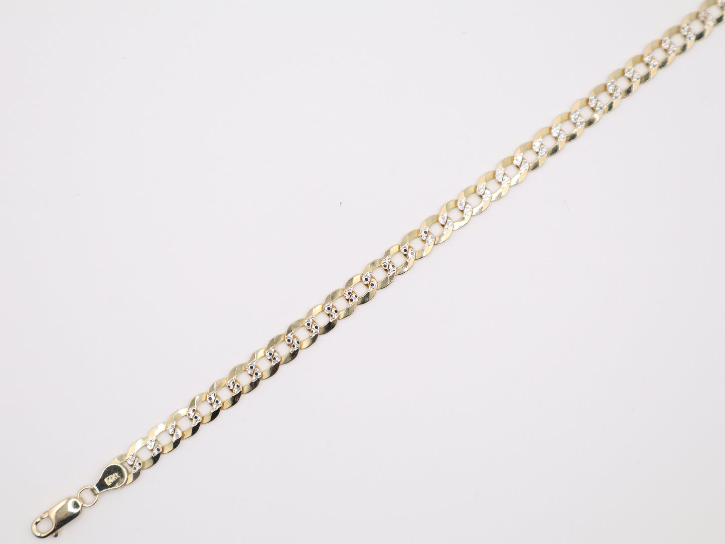 7" 5.9mm Diamond-Cut Curb Link Bracelet