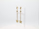 3.5g 2.5in, Butterfly Stoned Earrings