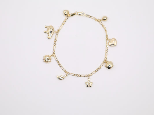 6.75" 1mm Lucky Charm Bracelet