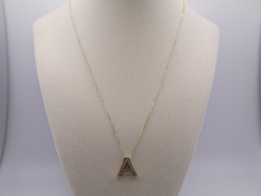 3g, 20in, 1mm "A" Letter Necklace