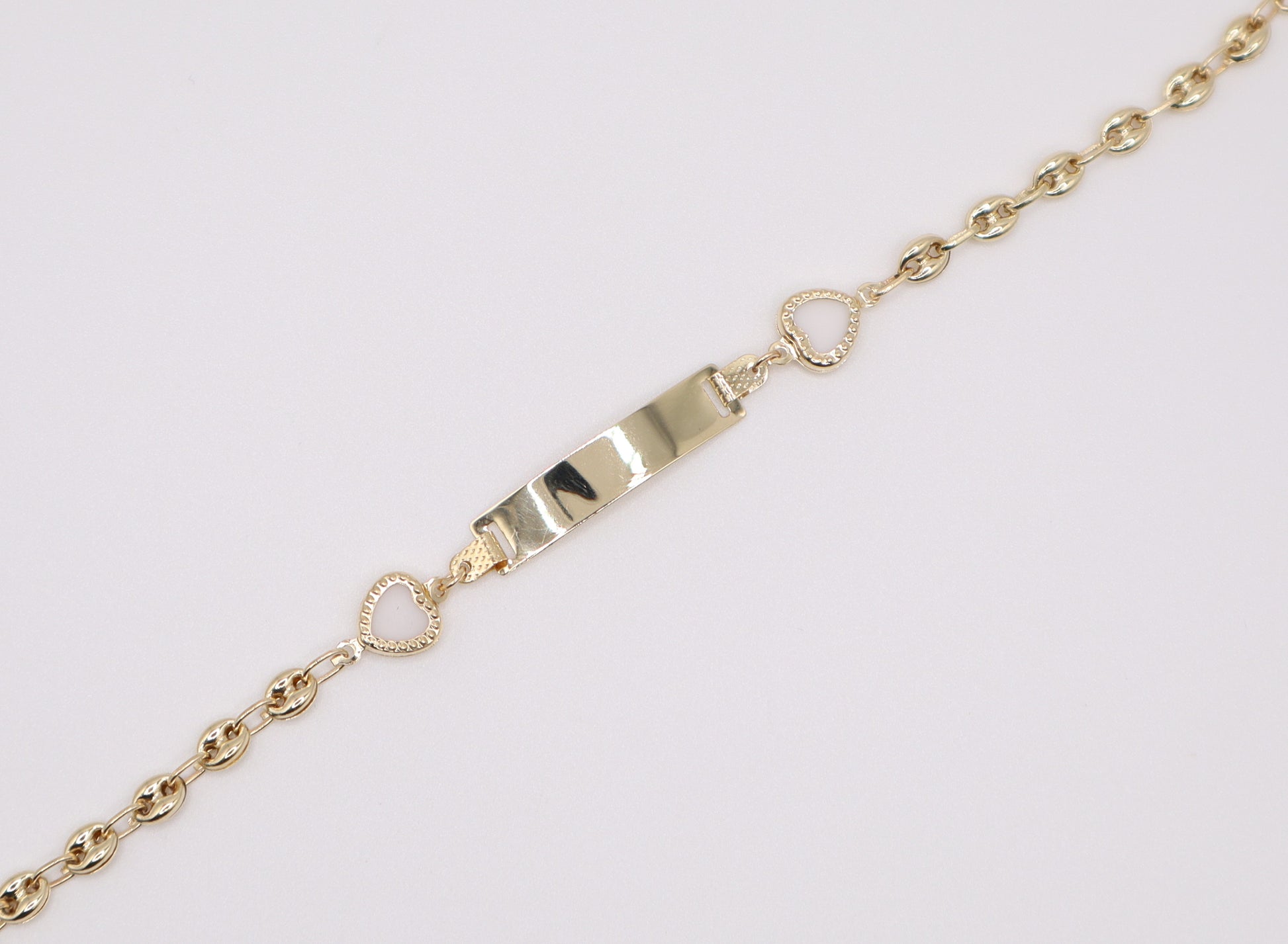 5.25" 3.47mm Heart Link Bracelet