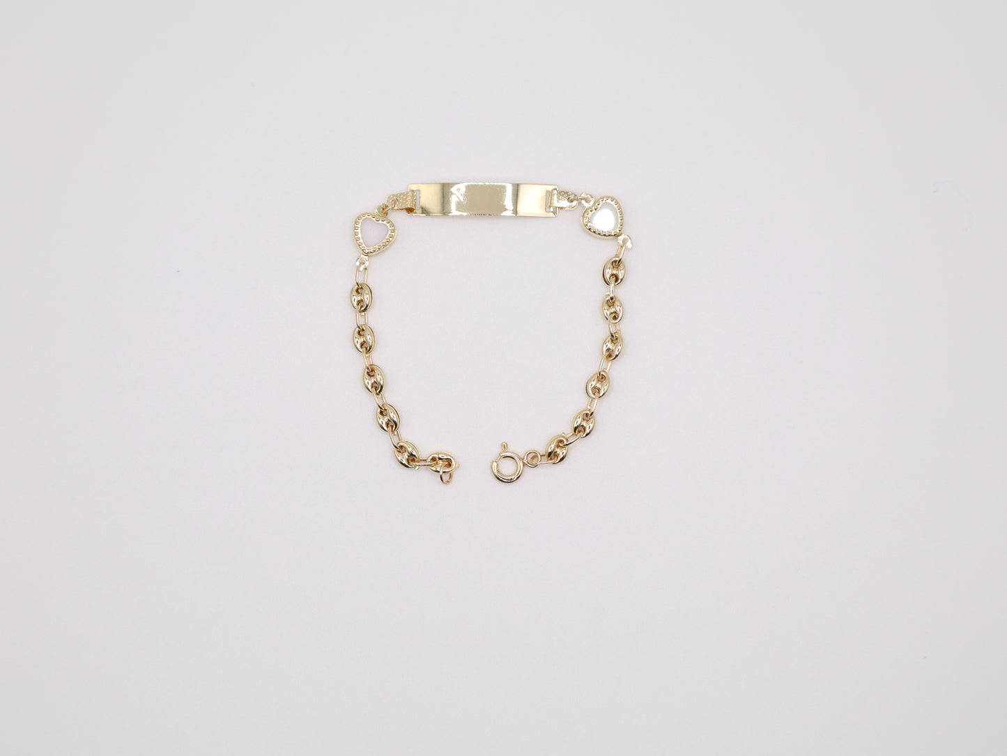 5.25" 3.47mm Heart Link Bracelet