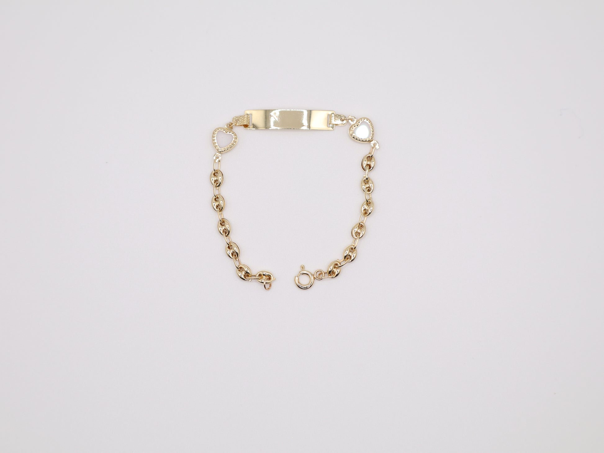 5.25" 3.47mm Heart Link Bracelet