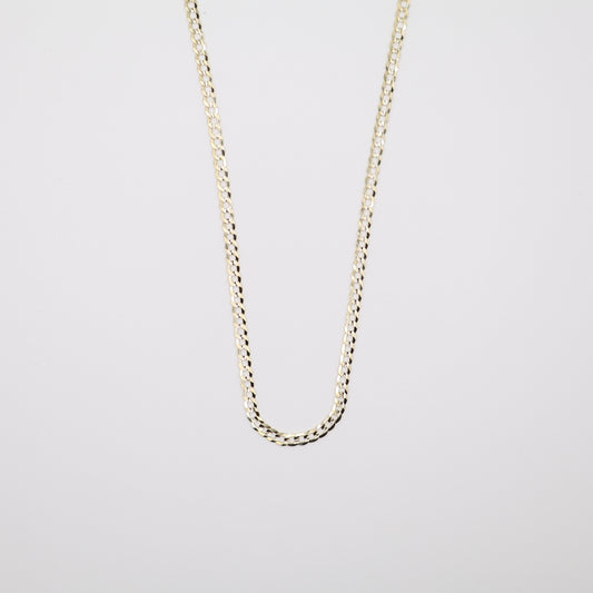 14K Solid Yellow Gold Cuban Necklace (3.2mm, 20 Inch, 6.1g) | Joyeria Serrano