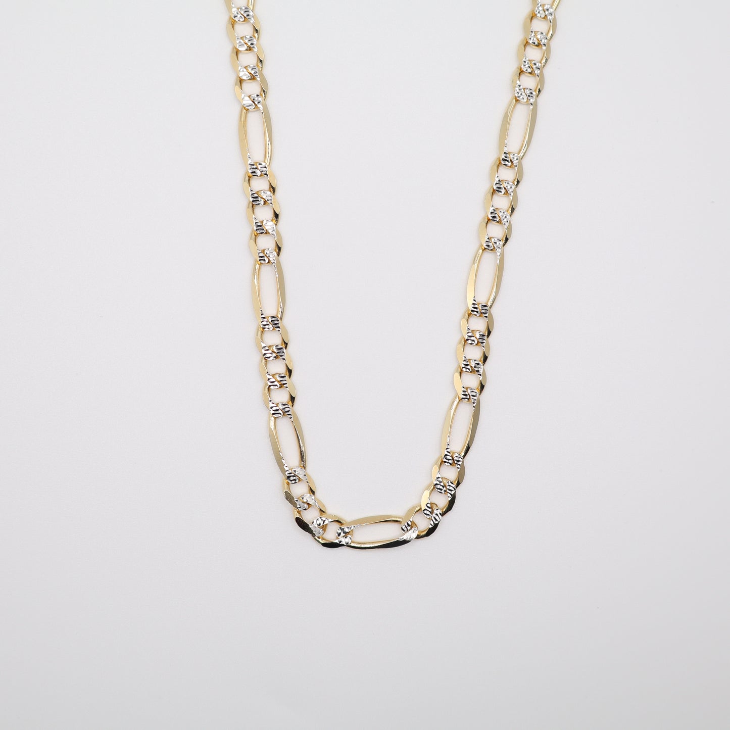 24" 6.84mm Figaro Diamond Cut Necklace