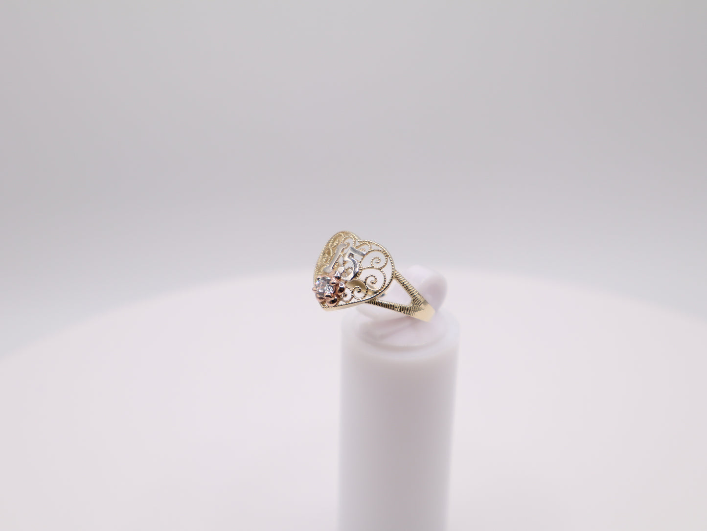 2.1g Size 8, 1.92mm Rose Quinceañera Ring