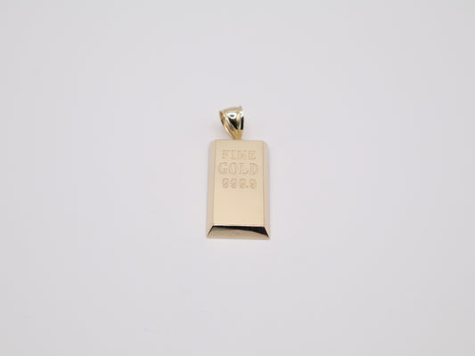 7.9g 1.75in, 1.63mm Gold Bar Charm
