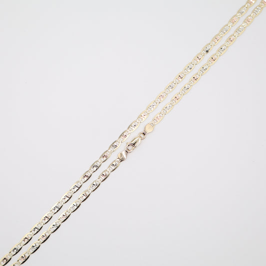 22" 4mm Valentino Tri-Color Necklace